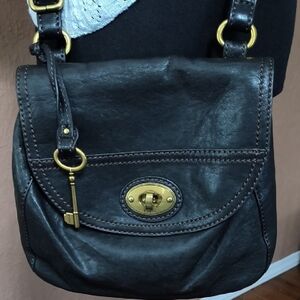 Fossil Vintage Carson Leather Crossbody Bag